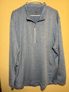 1764 Heathered Blue Quarter Zip Long Sleeve Shirt | Size XL | Golf Performance